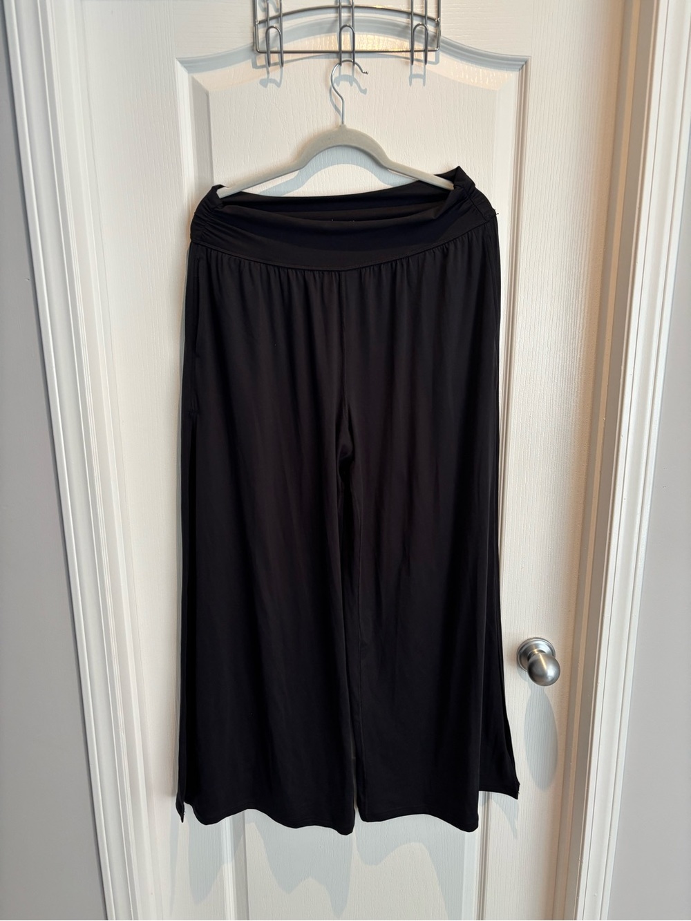 aerie Black Maxi Wide-Leg Skirt Pants
